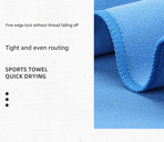 Navy Blue Extra Large Double-Sided Microfiber Beach Towel - Quick-Dry & Sand-Free with Snap Buckle (80 x 160cm)