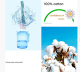 Blue Chic Striped 100% Cotton Beach Towel with Tassels - Extra Large & Absorbent (180x90cm) - Front View