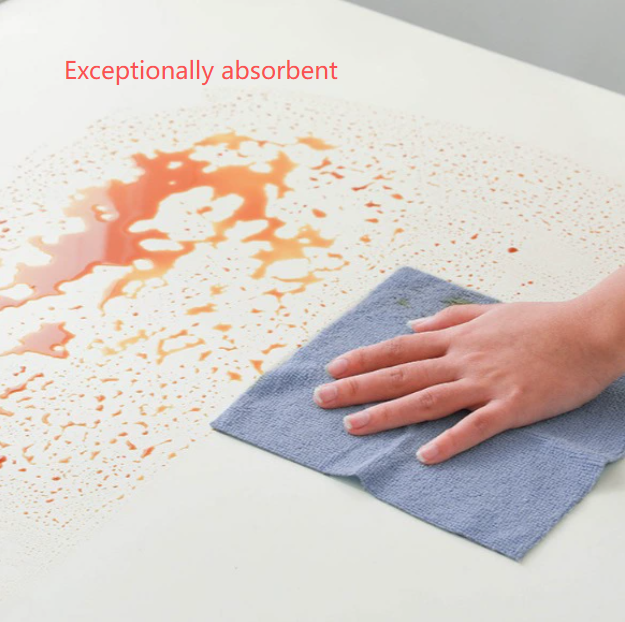 Grey 4-Roll Pack, 80 Sheets Reusable Tear-Off Microfiber Cleaning Cloths - Non-Stick Oil & Absorbent Kitchen Wipes