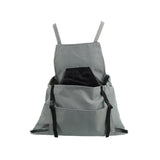 Grey Heavy-Duty Garden Harvesting Apron - Waterproof Fruit Picking Bag with Large Pouch