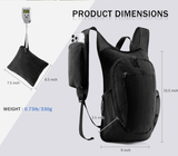 Grey Ultra-Lightweight Packable Backpack (10L) - Foldable Daypack for Travel, Hiking & Sports - Front View