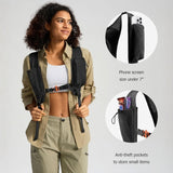 Grey Ultra-Lightweight Packable Backpack (10L) - Foldable Daypack for Travel, Hiking & Sports - Top-Down View