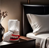 Quirky Face Tissue Box Holder - Funny Novelty Resin Dispenser for Gag Gifts & Fun Decor - Front View