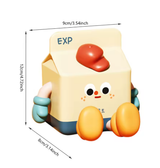 Adorable Milk Carton LED Night Light - USB Rechargeable Silicone Lamp with Tap Control, Timer & 3 Brightness Levels - 45-Degree Angle