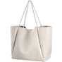 Beige Classic Oversized Tote Bag - Soft Faux Leather Shoulder Purse for Work, Travel & Everyday Use