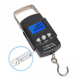 Heavy-Duty Digital Hanging Scale (2-Pack) - 50kg Portable Luggage & Fishing Scale with Backlit LCD - Front View