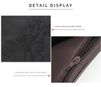 3-PCS Black Menbense Fashion Leather Wallet Set - Vintage Hunter Design Bi-Fold Wallet with Card Slots