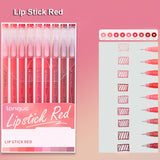 Lip Stick Red 9PCS/Set Languo Dopamine Gel Pen Set - Vibrant Multi-Color Writing Instruments for Creativity