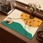 2-Piece Mountain Pattern Dopamine Drain Mat Set - 30x40cm Coffee Machine Mat, Bar Mat, Heat Resistant Kitchen Countertop Absorbent Mat