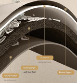 2-Piece Mountain Pattern Dopamine Drain Mat Set - 30x40cm Coffee Machine Mat, Bar Mat, Heat Resistant Kitchen Countertop Absorbent Mat - Front View