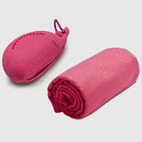 Pink 2-PCS Smart Whale Silicone Case Quick-Dry Towel Set - Portable & Cooling for Gym & Travel