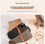 3 Pack Khaki Chic Portable Glasses Case Set - Anti-Pressure Sunglass & Myopia Eyewear Protectors