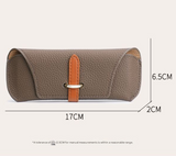 3 Pack Khaki Chic Portable Glasses Case Set - Anti-Pressure Sunglass & Myopia Eyewear Protectors - Top-Down View