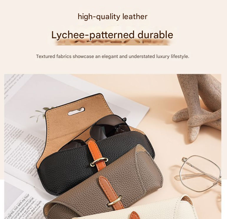 3 Pack Grey Chic Portable Glasses Case Set - Anti-Pressure Sunglass & Myopia Eyewear Protectors