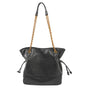 Black Chic Suede Hobo Bag for Women - Versatile Tote with Drawstring, Large Capacity Commuter Bucket Bag