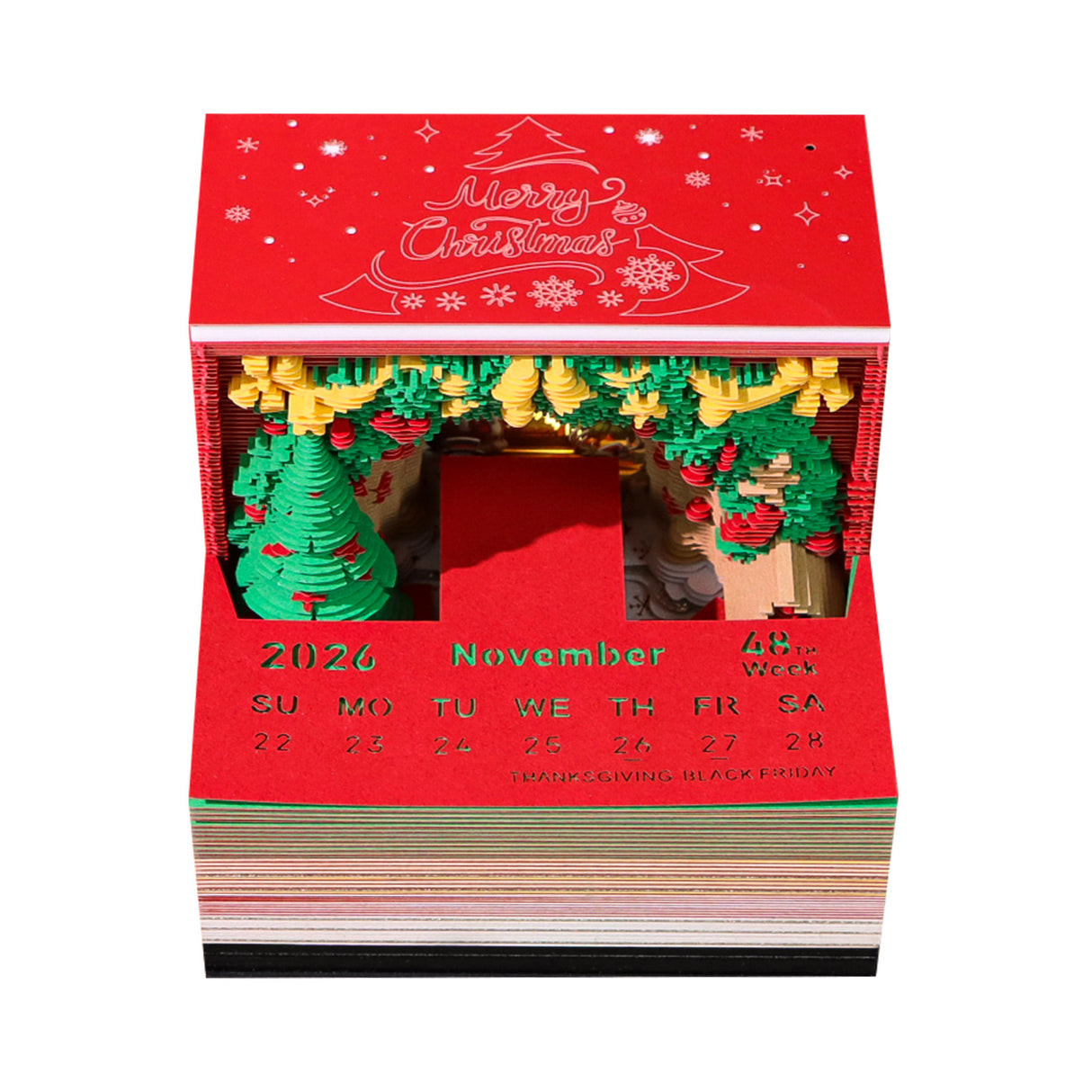 2026 Christmas Arch 3D Memo Pad - Creative Festive Gift & Desk Ornament