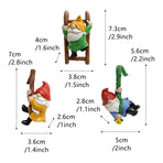 Resin Dwarf Garden Ornaments - Pastoral Succulent Planter & Hanging Pot Decorations