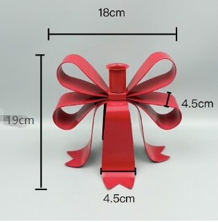 Bowknot Iron Art Candlestick - Creative Desktop Decoration, Candlelight Dinner, Christmas & Valentine's Day Candle Ornament