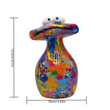 Water Transfer Print Frog Figurine - Wine Cabinet Decor, High-End Home Ornament, Gift for Family & Friends - Side View