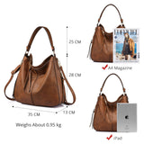 Black Foreign Trade Fashion Large Capacity Handbag - European & American Casual Crossbody Bag, Solid Color Zipper Women's Shoulder Bag