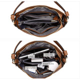 Brown Fashion Large Capacity Handbag - European & American Casual Crossbody Bag, Solid Color Zipper Women's Shoulder Bag