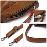 Brown Fashion Large Capacity Handbag - European & American Casual Crossbody Bag, Solid Color Zipper Women's Shoulder Bag