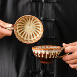 Beige-brown Creative Retro Kiln-Glazed Ceramic Cup - Exquisite Coffee & Afternoon Tea Mug, Home Milk Cup, Unique Gift