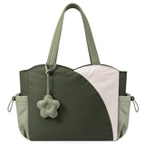Green Stylish 16-inch Women's Tote Bag - Teacher & Nurse Puffer Work Bag, Travel & Daily Handbag with Cup Holders