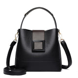 Black Versatile Bucket Bag - Stylish Trend Shoulder Handbag with Large Capacity Crossbody for Women (21x10x30 cm)