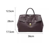 Sophisticated Ladies' Briefcase Tote Bag - High-End Business & Everyday Handbag (36x17.5x28 cm) - Side View