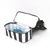 Blue 2-in-1 Large Capacity Beach Bag - Portable Swim & Travel Tote with Insulated Cooler (45x17x40 cm) - Side View