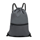 Grey Versatile Drawstring Backpack - Sports, Gym, Yoga, Dance & Travel Carry-All (34x47 cm)