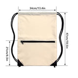 Blue Versatile Drawstring Backpack - Sports, Gym, Yoga, Dance & Travel Carry-All (34x47 cm) - Side View