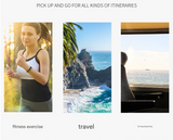 Blue Expandable Large Capacity Travel Bag - Short Trip Duffle with Trolley Sleeve, Maternity & Gym Storage (47x17x30 cm) - Front View