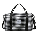 Black Expandable Large Capacity Travel Bag - Short Trip Duffle with Trolley Sleeve, Maternity & Gym Storage (47x17x30 cm)