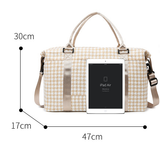 Black Expandable Large Capacity Travel Bag - Short Trip Duffle with Trolley Sleeve, Maternity & Gym Storage (47x17x30 cm) - Side View