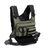 Green Outdoor Tactical Chest Bag - CS Running Hydration Sports Chest Pack for Men (0.572kg, 30x30x6 cm)