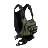 Green Outdoor Tactical Chest Bag - CS Running Hydration Sports Chest Pack for Men (0.572kg, 30x30x6 cm) - Front View