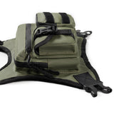 Green Outdoor Tactical Chest Bag - CS Running Hydration Sports Chest Pack for Men (0.572kg, 30x30x6 cm) - Side View
