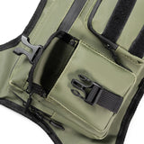 Green Outdoor Tactical Chest Bag - CS Running Hydration Sports Chest Pack for Men (0.572kg, 30x30x6 cm) - Rear View