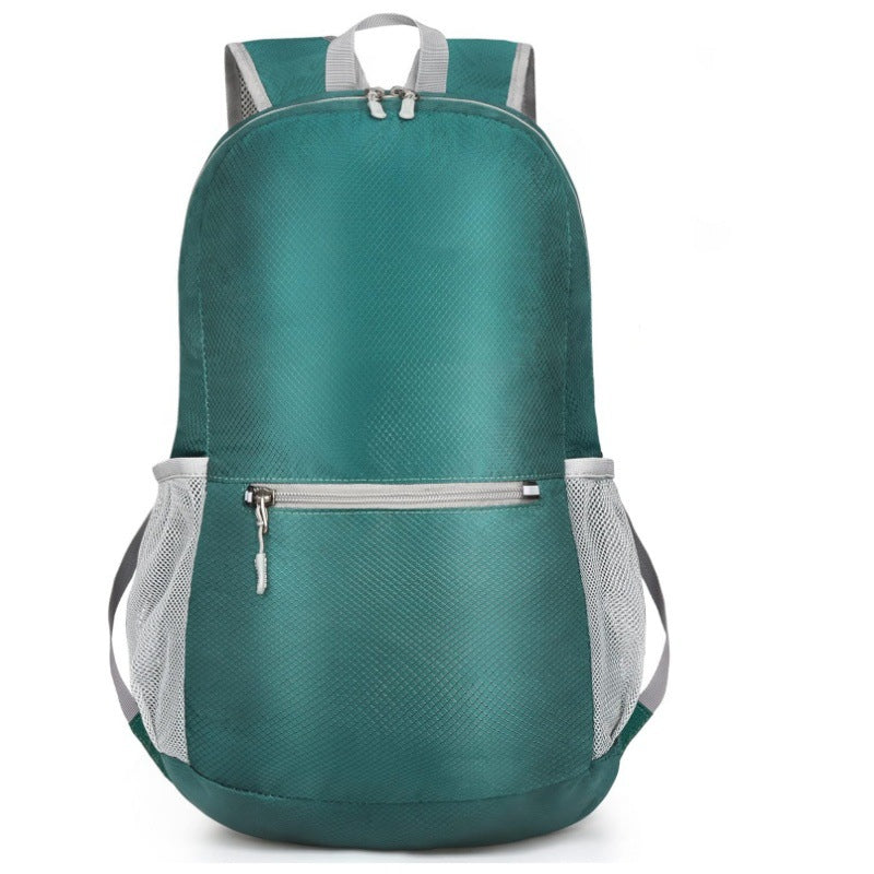 Green Ultra Lightweight Foldable Backpack Packable Daypack Compact Travel Rucksack with Mesh Pockets Ideal for Outdoor Adventures