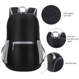 Green Ultra Lightweight Foldable Backpack Packable Daypack Compact Travel Rucksack with Mesh Pockets Ideal for Outdoor Adventures - Front View