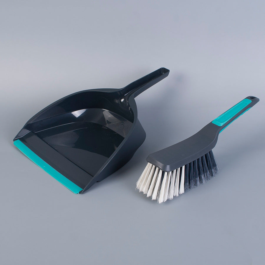 2-Piece Handheld Dustpan and Brush Set Mini Broom with Soft Rubber Lip for Kitchen Desktop Car and Camping Cleaning