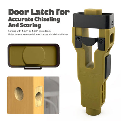 Door Latch Mortise Tool 25mm - Precision Woodworking Jig for Lock Faceplate Installation - Hammer-Driven Chisel Mortiser for DIY & Carpentry (165mm Length)