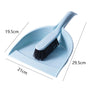 Blue Mini Dustpan and Brush Set Handheld Sweeping Broom with Rubber Lip for Desktop Kitchen Car and Camping Cleaning