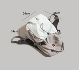 Green Minimalist Laptop Backpack Large Capacity 43cm for Men and Women - Unisex Casual School Bag for Uni and Work - Front View