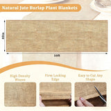 40in x 15ft Natural Jute Burlap Plant Blankets - High Density Winter Frost Protection for Australian Gardens and Trees - Front View
