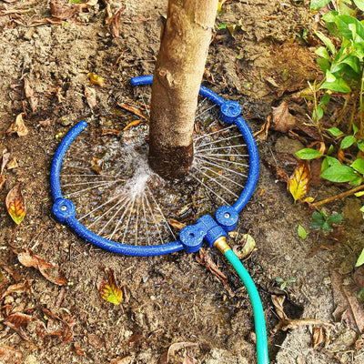 Adjustable Tree Ring Sprinkler for Deep Root Irrigation - 13 to 37 Inch Expandable Garden Watering Tool for Australian Trees and Orchards