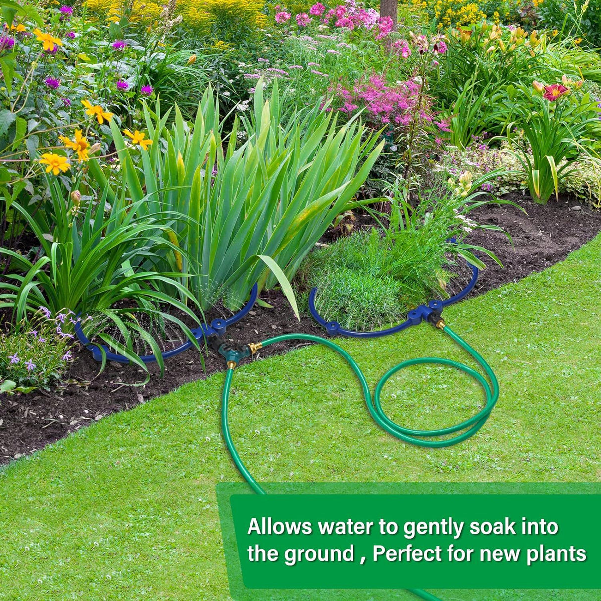 Adjustable Tree Ring Sprinkler for Deep Root Irrigation - 13 to 37 Inch Expandable Garden Watering Tool for Australian Trees and Orchards