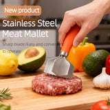 304 Stainless Steel Meat Chopper and Ground Beef Masher - 19cm Heat Resistant Kitchen Tool for Aussie Home Cooking and Meal Prep - Top-Down View